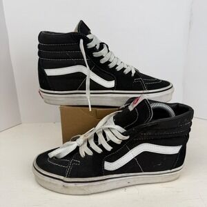 Vans Sk8-Hi Black White High Top Skate Shoes Mens 6 Womens 7.5 500714